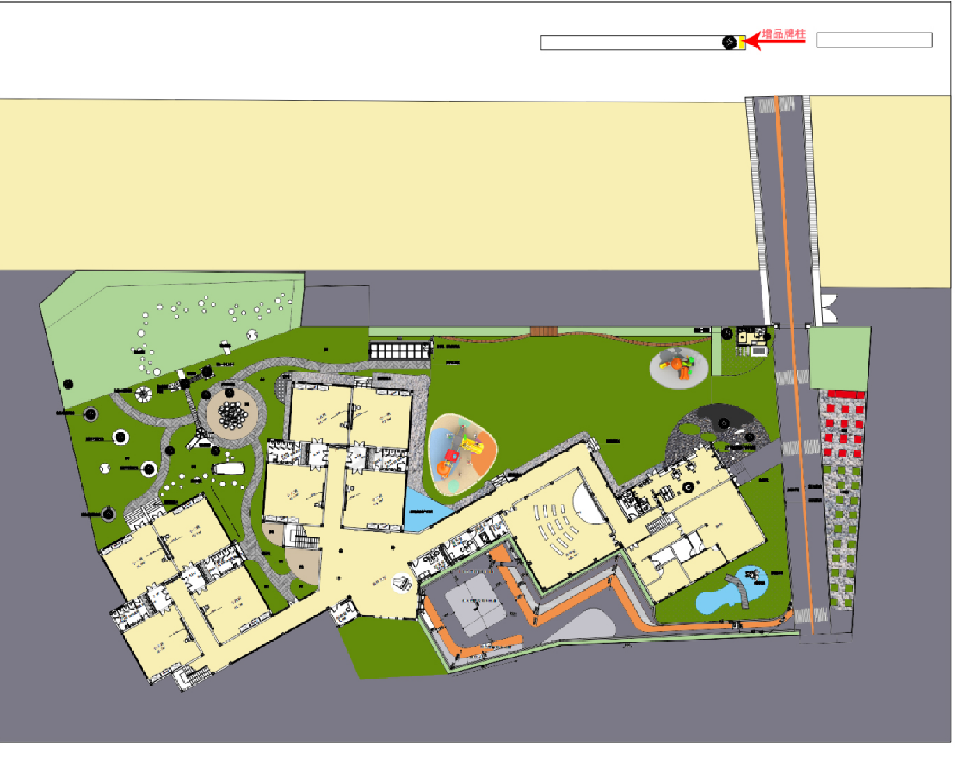 金牛子f,天下幼儿园全景平面设计图01建筑本身的形状,决定了这将是一